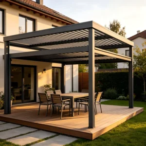 Customized Aluminum Pergola with Louvered Roof, Garden Canopy, Awning, Outdoor Gazebo