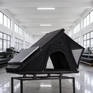 Customized Aluminum Triangle Hard Shell Rooftop Tent for Camper Trailers, Cars and Trucks, 4×4 Camping