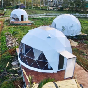 Customized Diameters Outdoor Geodesic Dome House Clear Greenhouse Domes Glamping Events Tent