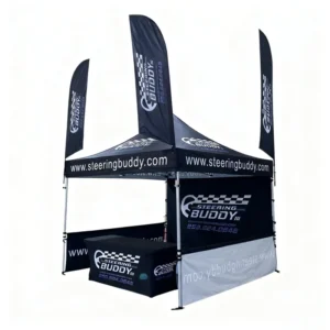Customized Easy-Fold 10×10 Aluminum Frame Advertising Tent for Racing Sports Events Trade Show Outdoor Branding