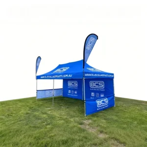Customized Easy-Fold Dye Sublimation Advertising Tent, 10x20ft, Custom Color, Trade Show Outdoor Branding, Racing Sports Events