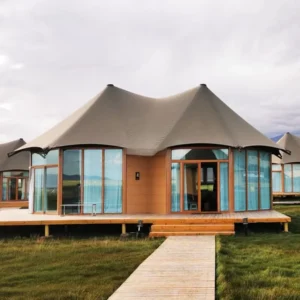 Customized Hotel Tents Glamping Eco Friendly Curve House Desert Resort Luxury Large Tents for Party Wedding