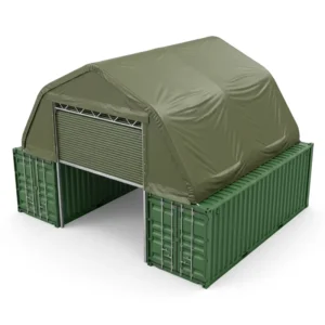 Customized Large Span Waterproof Fire Retardant Gable Container Shelter for Industrial Workshop Storage