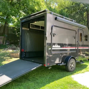 Customized Lightweight Off Road Pop up Toy Hauler Trailer Travel Trailer with Tent for Sale