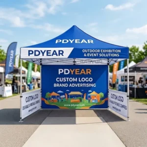 Customized Logo Tent 10×10/10×15/10×20 Advertising Folding Canopy Tents with 500D Oxford Fabric for Trading Show