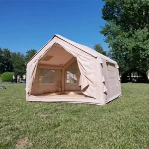 Customized Logo Waterproof Luxury Air Tent Inflatable 1-2 Person Glamping Tent with Mosquito Screen for Outdoor Event & Beach