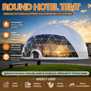 Customized Luxury Glamping Insulated Hotel Dome Tent for Outdoor Camping