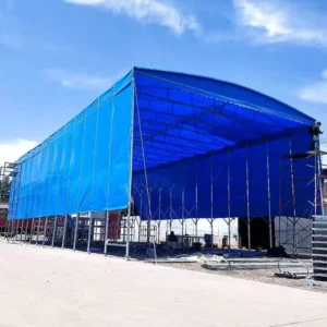 Customized Movable Push Pull Trading Show Tent PVC Cover Removable Storage Canopy Stretching Sliding Push and Pull Folding Tent