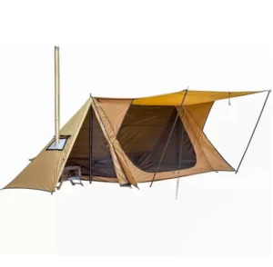 Customized OEM 70D Ripstop 4 Season Hot Tent with Stove Jack Waterproof Bushcraft Shelter for Outdoor Brands