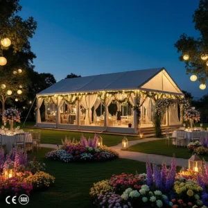 Customized Outdoor Waterproof Aluminum Frame 16×22 40×50 Marquee Party Tent with Light Ceremony Tents for Parties