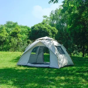Customized Oxford Outdoor 3 4 Person Beach 2 Person Camping Automatic Double Quick Opening Four Sided Tent