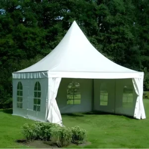 Customized Size Aluminium Alloy Pagoda Tent with White PVC Cover for Exhibitions Easy Setup