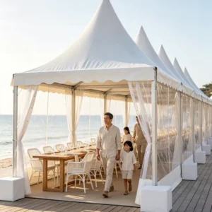 Customized Size Luxury Family Party Tent Wedding Catering Pagoda Tent Steeple Marquee Banquet Tents for Event