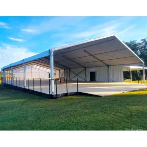 Customized Size PVC Four-Season Waterproof Party Tent Easy Assemble Event Tent Long Span Aluminum Frame Wedding Tent Roof Lining