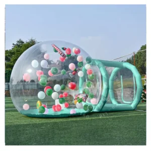 Customized Transparent PVC Bubble Tent Green Outdoor Inflatable Dome for Wedding or Birthday Parties