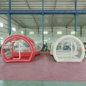 Customized Transparent PVC Single Bubble House Dome Tent Fiberglass Frame Four-Season Rainproof Automatic UV Protection