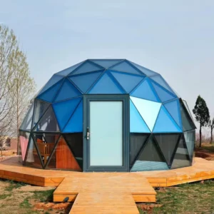 Customized Triangular Tempered Reflective Mirror Glass Dome Tent House for Outdoor Glamping and Trade Shows