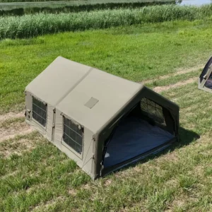 Dark Color 18.16 Square Meters Cotton Inflatable Cabin Tent Waterproof Four Season Family Camping Tent