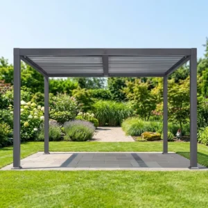 Deck Pergola Aluminum Gazebo Waterproof Patio Cover Outdoor Shelter Motorized Sunshade