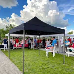 Deluxe 3x3m Pop Up Gazebo Waterproof and UV Defiant Customizable Trade Show Tent for Gardens Display