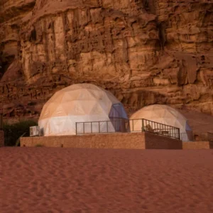 Desert 5m 6m 8m 10m Dome Tent with UV-Resistant PVC Cover for Harsh Heat Zones with Cooling Vents