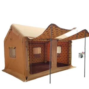 Desert Outdoor Canvas Air Camping Tent, Luxury Inflatable Tent