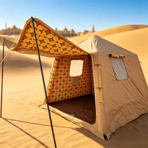 Desert Outdoor Inflatable Tent 600D Double Layer Oxford Single Room Tent With Extended Front Shade for MiddleEast Family Camping