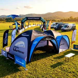 Detachable Door Inflatable Dome X-Shape Tent for Outdoor Exhibitions and Trade Fairs
