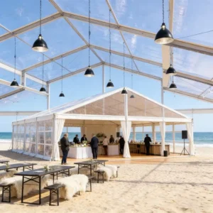 Detachable Glass Panel Atrium Tent All-Season Orangery Glasshouse Outdoor Wedding Party Reception Tent