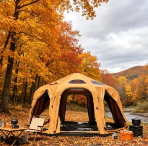 Dome Air Tent Large Luxury Waterproof Cotton Durable Travel Camping Family Outdoor Inflatable Tent Fast Setup