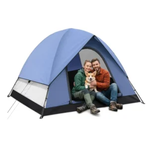 Dome Camping Tent 3-4 Person 215cm 210D Waterproof 2500mm PU Easy Setup Outdoor Family Tent for Travel & Festival
