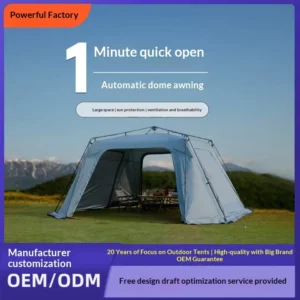 Dome Canopy Ball Tent Door Curtain Quick Automatic Opening Camouflage Large Space Outdoor Sunscreen Silver Coated Summer Pergola