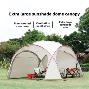 Dome-Style Canopy Tent Large-Capacity Sunshade Outdoor Camping Waterproof Windproof Oxford Cloth 2000-3000mm Foldable