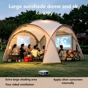Dome-style Canopy Tent Manual Large Multi-person Sunshade Outdoor Camping Windproof Rainproof Oxford Cloth 3000 Waterproof Index