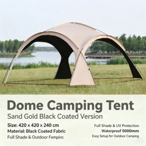 Dome style Extra large Vinyl coated Camping Tent 3000mm Waterproofing Weatherproof Spherical Canopy 6 15 People Shelter