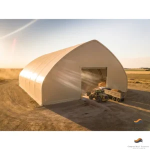 Door Fabric Sliding Building Storage Shelter Structure Warehouse Tent PVC Certified Membrane Galvanized Steel
