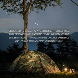 Double Layer Anti Condensation Camo Summer Tent Oxford Polyester Mesh Inner Panoramic View Waterproof Windproof Aluminum Alloy