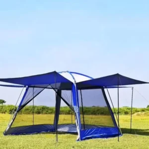 Double-Layer Breathable Mesh Polyester UV Protection Automatic Tent Four-Sided Ventilation Sunshade Canopy Beach BBQ