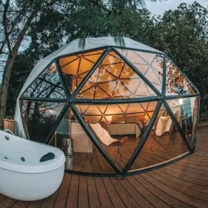 Double Layer Four-Season Geodesic Dome Tent Two Bedrooms for Outdoor Hotel Camping Trade Show Events