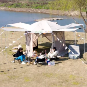 Double-Layer Four-Season Quick Open Tent Canopy Two-in-One Folding Portable Outdoor Camping Rear-of-Vehicle Tent
