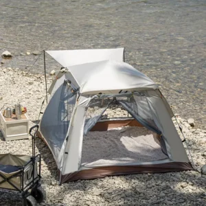 Double Layer Fully Automatic Foldable Waterproof Four season Camping Tent With One Room Hall 210D Oxford Cloth 5 6 Person