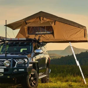 Double Layer Oxford Fabric Rooftop Tent Waterproof Outdoor Camping Roof Top with Ladder