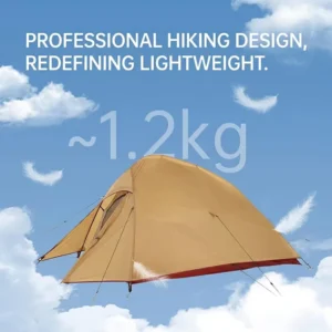 Double-Layer Summer Camping Tent with Aluminum Frame, Lightweight Quick Setup, Polyester and Nylon Fabric
