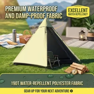 Double Layer Ventilated Aluminum Hiking Tent Mesh Inner Solo Camping 190T Polyester Three-Season Lightweight