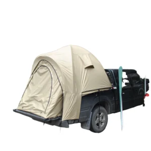 Double Layer Waterproof PU4000mm UPF 50+ Portable Truck Bed Tent for 5.5-6.5 FT Vehicles 2-Person Pickup Truck Tents Fiberglass
