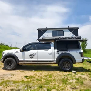 Double-Layer Waterproof Truck Bed Tent for 6.5-8 Ft Pickups, Straight Bracing, Car Roof Tent