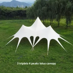 Double-Peak Lotus Cloud Top Canopy Tent Outdoor Extra-Large Multi-Peak Mountain Design Three-Peak Camelback Style Waterproof
