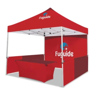 Double Square Folding Tent, Aluminum Frame, Outdoor Display, Logo