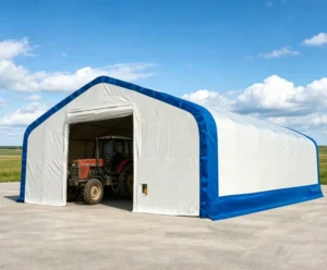 Double Truss Fabric Building for Farming Equipment Storage Agricultural Warehouse Tent Heavy Duty Storage Shelter