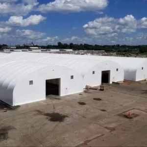 Double Trussed Canopy Carport Storage 40FT Container Shelters with Doors Container Tent
